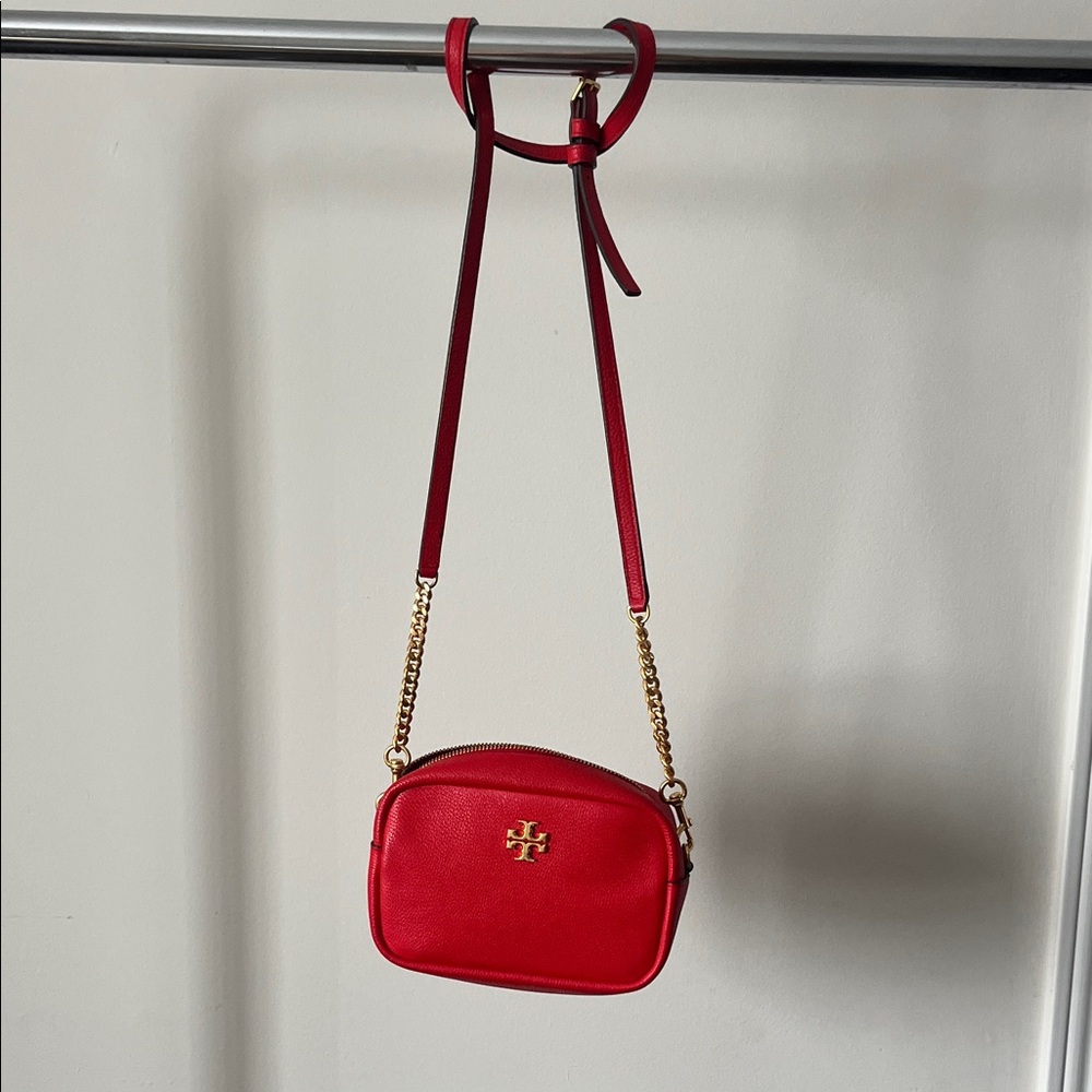 Tory Burch Vibrant Red Crossbody camera Bag